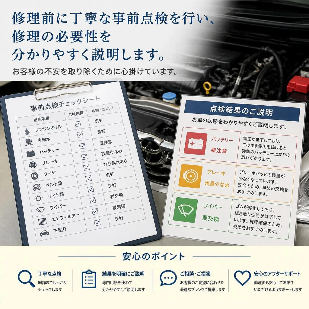事前点検で安心サポート