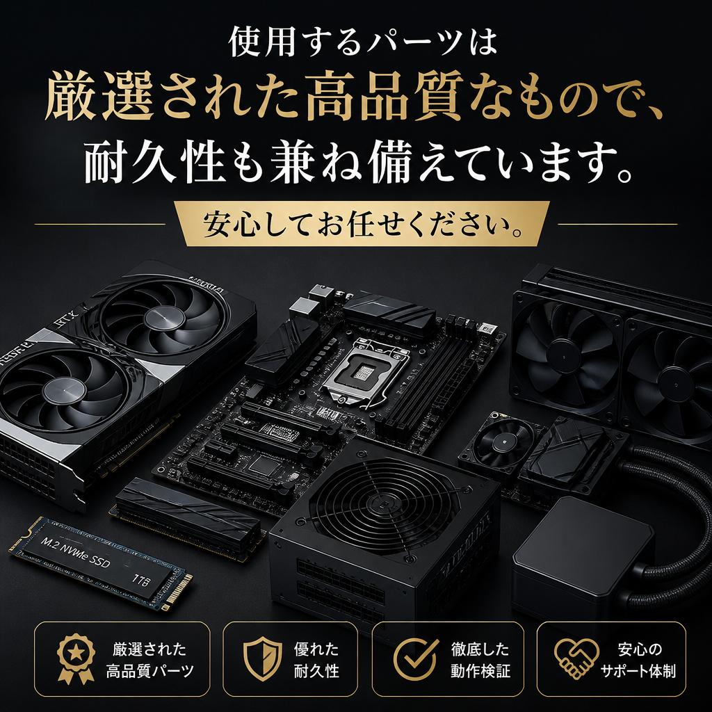 高品質な交換パーツの使用