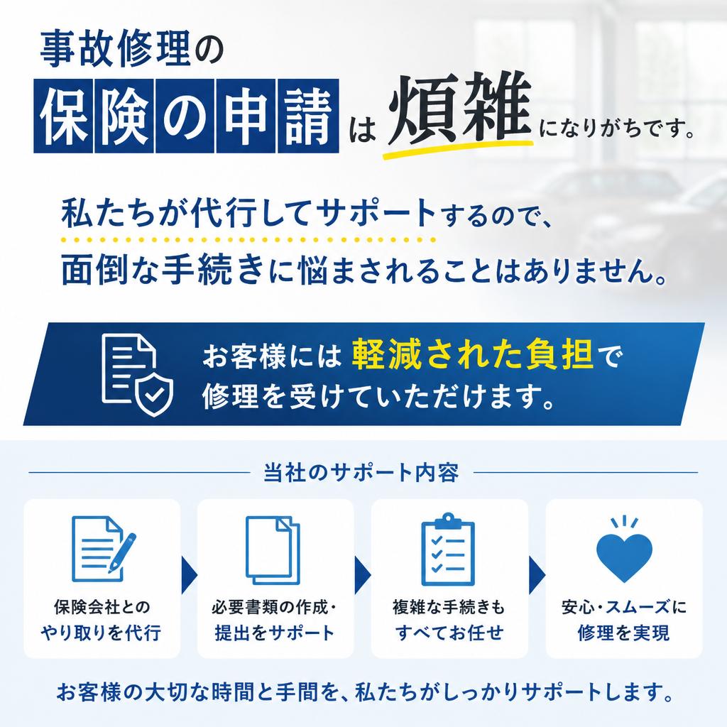 保険対応で安心の修理プロセス