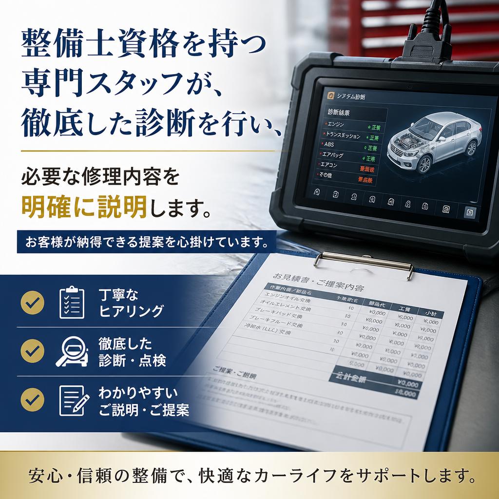 専門スタッフによる丁寧な診断