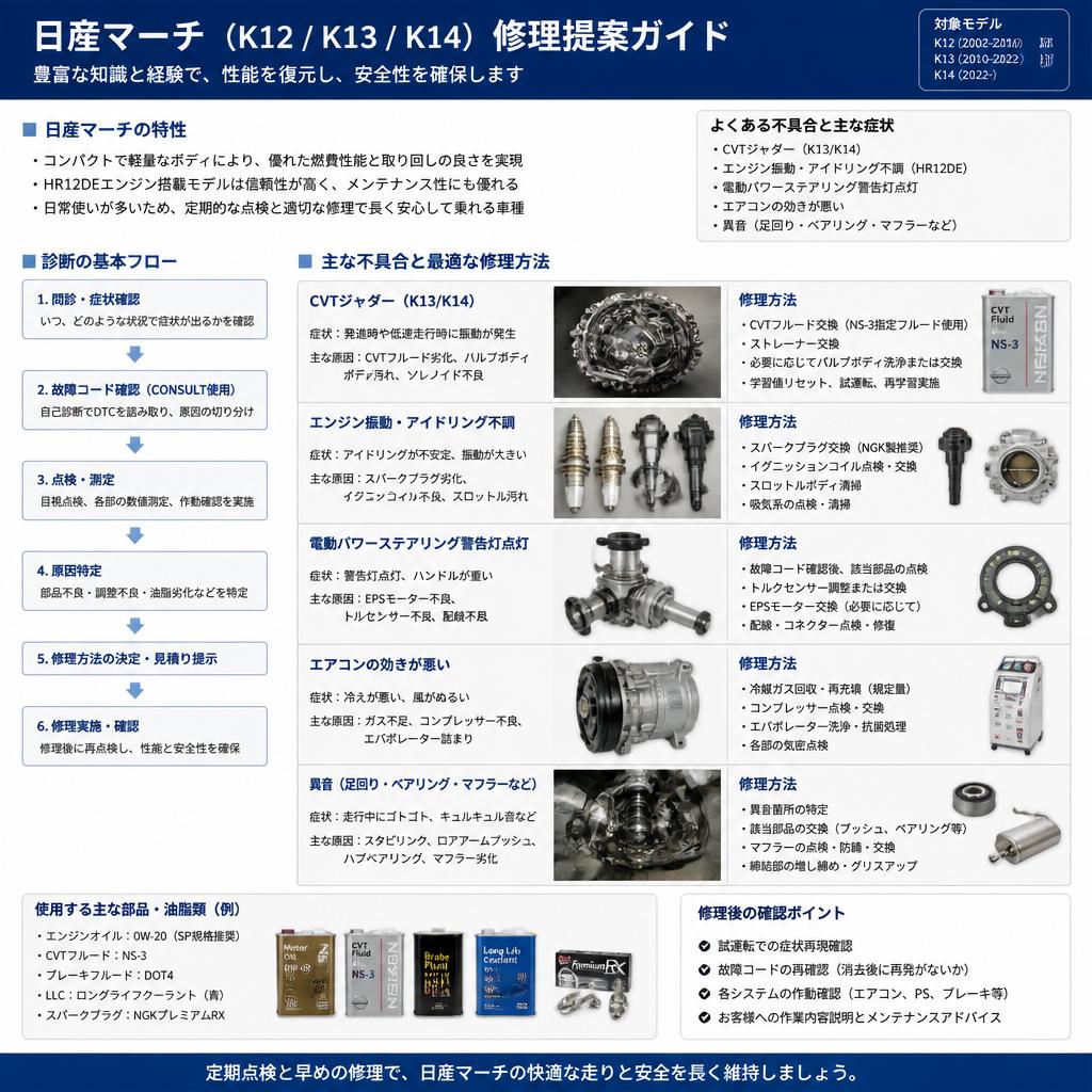 日産マーチの専門技術