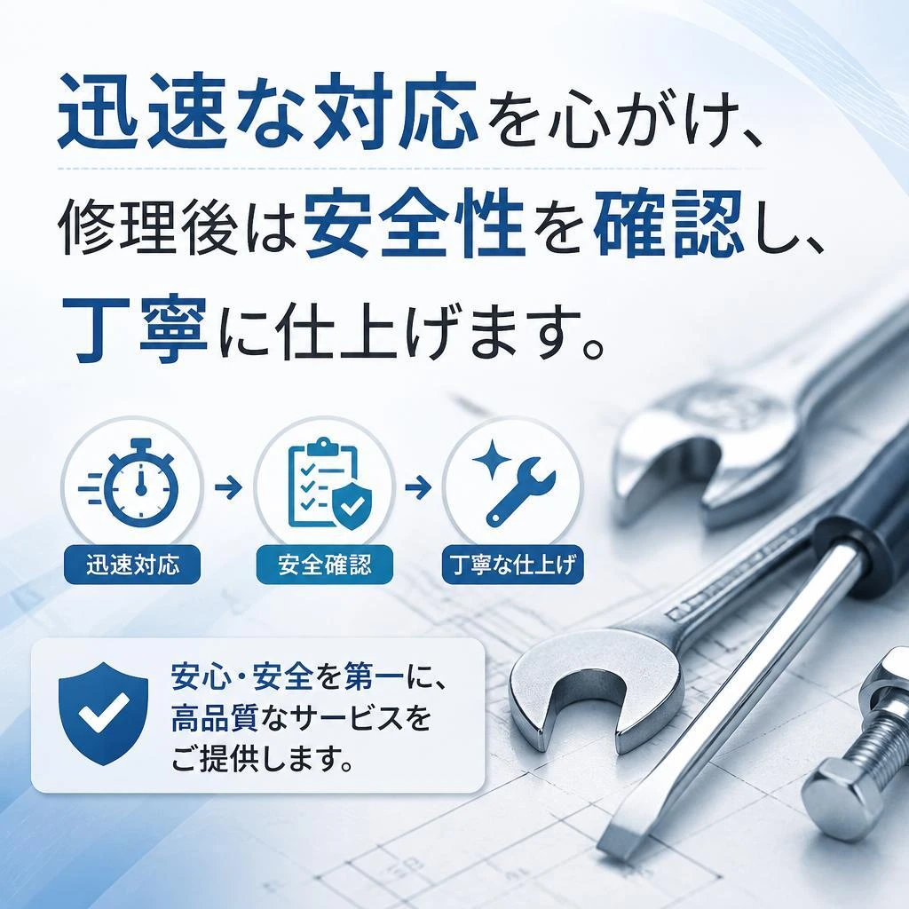 5. 迅速かつ丁寧な修理