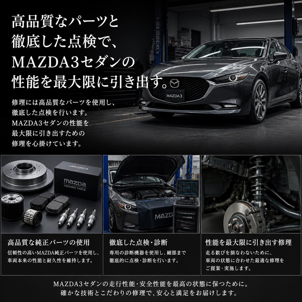 丁寧な点検と高品質な部品の使用